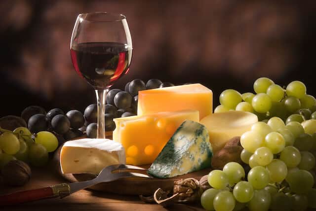wine and cheese