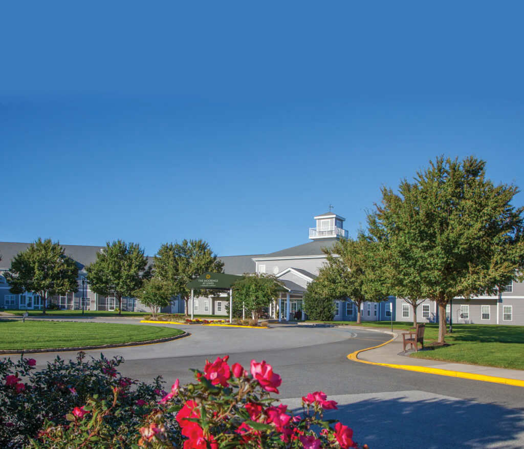 Exterior of Building with Beautiful Flowers