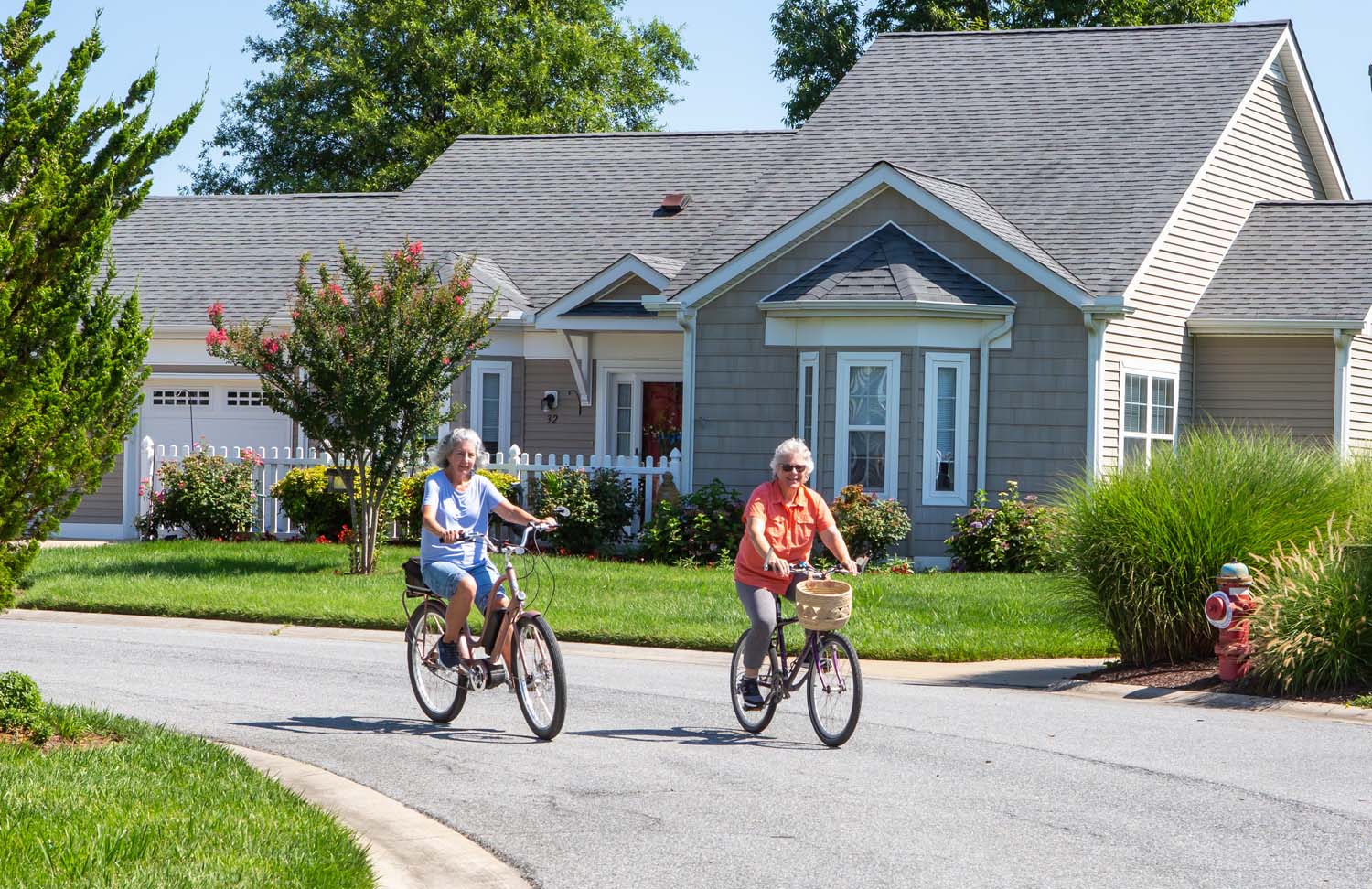 residents riding bikes