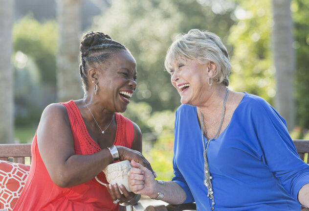 Two Senior Women Laughing